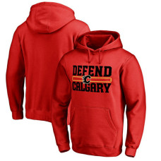 Calgary Flames Red Defend City Hometown Pullover Hoodie