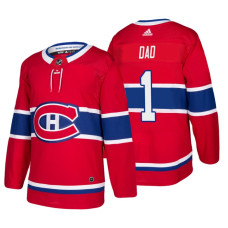 Montreal Canadiens Father's Day #1 Dad Jersey Red