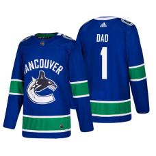 Vancouver Canucks Father's Day #1 Dad Jersey Blue