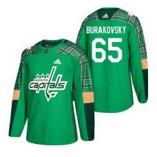 Washington Capitals #65 Andre Burakovsky 2018 St. Patrick's Day Jersey Green