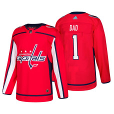 Washington Capitals Father's Day #1 Dad Jersey Red