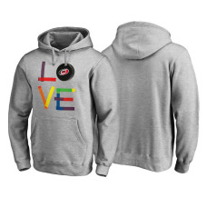 Carolina Hurricanes Heather Gray Hockey Is For Everyone Love Square Pullover Hoodie