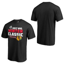 Chicago Blackhawks Black 2017 Winter Classic Wordmark T-shirt