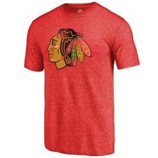 Chicago Blackhawks Red Team Primary Logo Crew Neck T-shirt