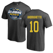 Colorado Avalanche Gray Sven Andrighetto #10 2017 Global Series T-shirt