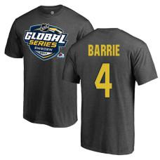 Colorado Avalanche Gray Tyson Barrie #4 2017 Global Series T-shirt