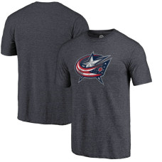 Columbus Blue Jackets Navy Team Primary Logo Crew Neck T-shirt