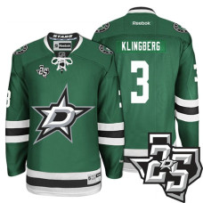 Dallas Stars #3 John Klingberg Green 1995-2017 25th Anniversary Home Jersey