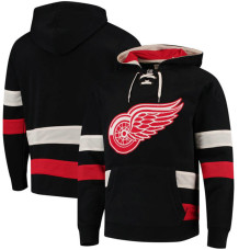 Detroit Red Wings Black Pullover Jersey Hoodie