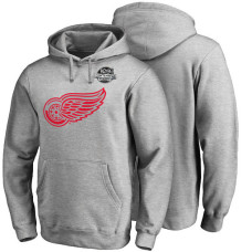 Detroit Red Wings Heather Gray 2017 Anniversary Classic Team Logo Hoodie