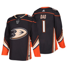 Anaheim Ducks Father's Day #1 Dad Jersey Black