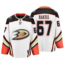 Anaheim Ducks Rickard Rakell Fanatics Branded Breakaway White Away Jersey