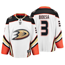 Anaheim Ducks Kevin Bieksa Fanatics Branded Breakaway White Away Jersey