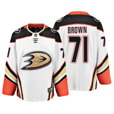 Anaheim Ducks JT Brown Fanatics Branded Breakaway White Away Jersey