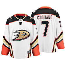 Anaheim Ducks #7 Andrew Cogliano Fanatics Branded Breakaway White Away Jersey