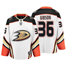 Anaheim Ducks John Gibson Fanatics Branded Breakaway White Away Jersey