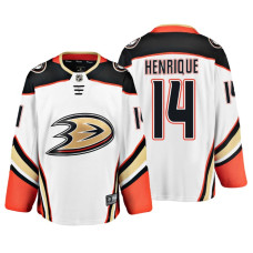 Anaheim Ducks #14 Adam Henrique Fanatics Branded Breakaway White Away Jersey