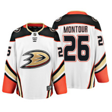 Anaheim Ducks Brandon Montour Fanatics Branded Breakaway White Away Jersey