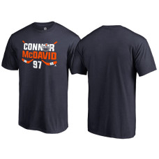 Edmonton Oilers Navy Connor McDavid #97 CM97 Short Sleeve T-Shirt