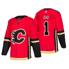 Calgary Flames Father's Day #1 Dad Jersey Red