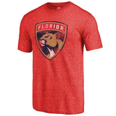 Florida Panthers Red Team Primary Logo Crew Neck T-shirt