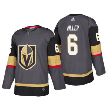 Vegas Golden Knights #6 Colin Miller Home Authentic Player Grey jersey