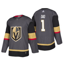 Vegas Golden Knights Father's Day #1 Dad Jersey Black With 2023 Stanley Cup Patch