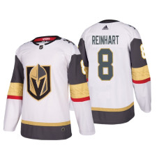 Vegas Golden Knights #8 Griffin Reinhart Adidas Authentic Player White Away jersey With 2023 Stanley Cup Patch