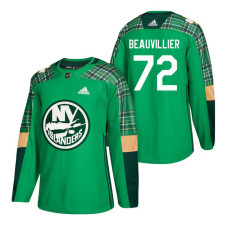 New York Islanders #72 Anthony Beauvillier 2018 St. Patrick's Day Green Jersey