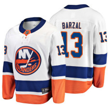 New York Islanders Mathew Barzal 2018 Fanatics Branded Breakaway White Away Jersey