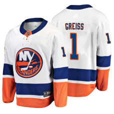 New York Islanders Thomas Greiss 2018 Fanatics Branded Breakaway White Away Jersey