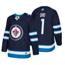 Winnipeg Jets Father's Day #1 Dad Jersey Navy