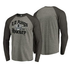 Los Angeles Kings Black Hometown Collection The Crown Raglan Long Sleeve T-Shirt