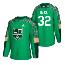 Los Angeles Kings #32 Jonathan Quick 2018 St. Patrick's Day Green Jersey