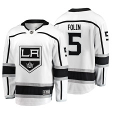 Los Angeles Kings Christian Folin Fanatics Branded Breakaway White Away Jersey