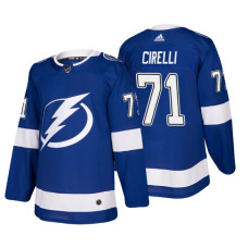 Tampa Bay Lightning #71 Anthony Cirelli Home Authentic Player Blue jersey