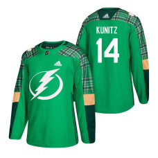 Tampa Bay Lightning #14 Chris Kunitz 2018 St. Patrick's Day Green Jersey