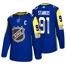 Tampa Bay Lightning #91 Steven Stamkos All Star Captain Jersey 2022 Stanley Cup Finals Patch