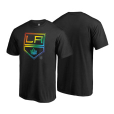 Los Angeles Kings Black Rainbow Pride Round Neck T-shirt