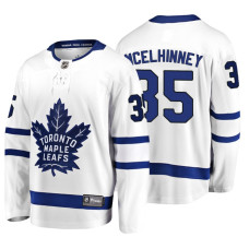 Toronto Maple Leafs #35 Curtis McElhinney 2018 Fanatics Branded Breakaway White Away jersey