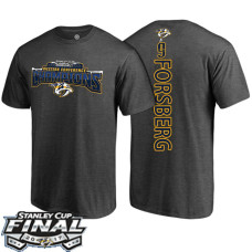 Nashville Predators Dark Gray Filip Forsberg #9 Player T-shirt 2017 Stanley Cup Final Bound