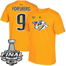 Nashville Predators Gold Filip Forsberg #9 Participant Team T-shirt 2017 Stanley Cup Playoffs