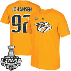 Nashville Predators Gold Ryan Johansen #92 Participant Team T-shirt 2017 Stanley Cup Playoffs