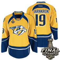 Nashville Predators Gold Calle Jarnkrok #19 Premier Home Jersey With 2017 Stanley Cup Final Patch