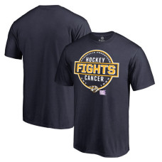 Nashville Predators Navy Hockey Fights Cancer T-shirt