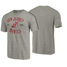 New Jersey Devils Gray Heritage Rinkside Throwback T-shirt