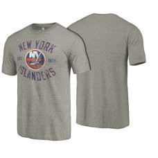 New York Islanders Gray Heritage Rinkside Throwback T-shirt