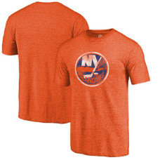 New York Islanders Orange Team Primary Logo Crew Neck T-shirt