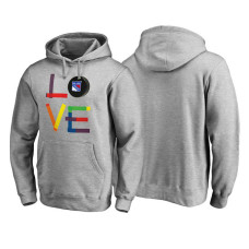 New York Rangers Heather Gray Hockey Is For Everyone Love Square Pullover Hoodie