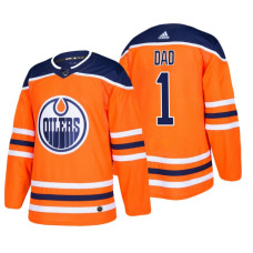 Edmonton Oilers Father's Day #1 Dad Jersey Orange